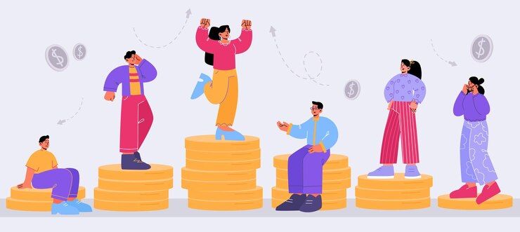 무료 Vector 급여 차이 사회 구조 계층