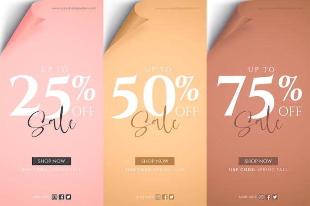 Free vector sale background for insta story templates