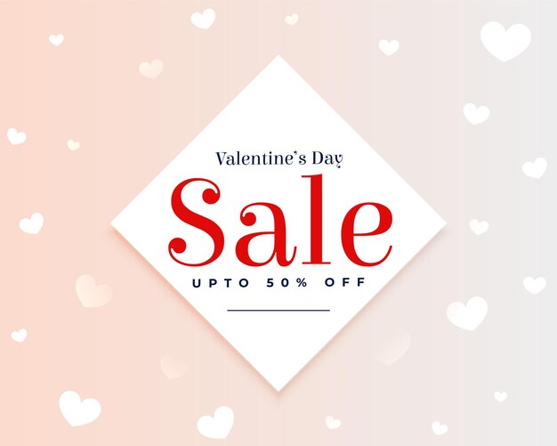 Free vector sale background for valentines day event