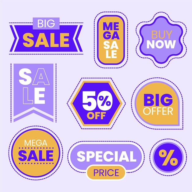 Free vector sale badges collection