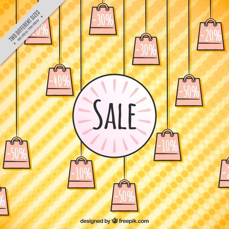 Free Vector sale bags background