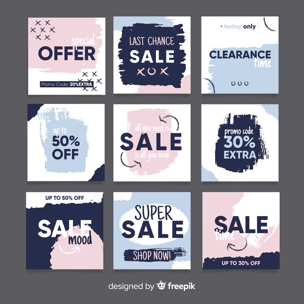 Sale banner collection for social media