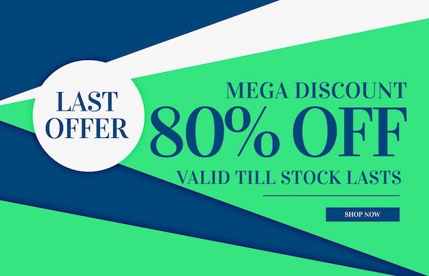 Free vector sale banner in flat design