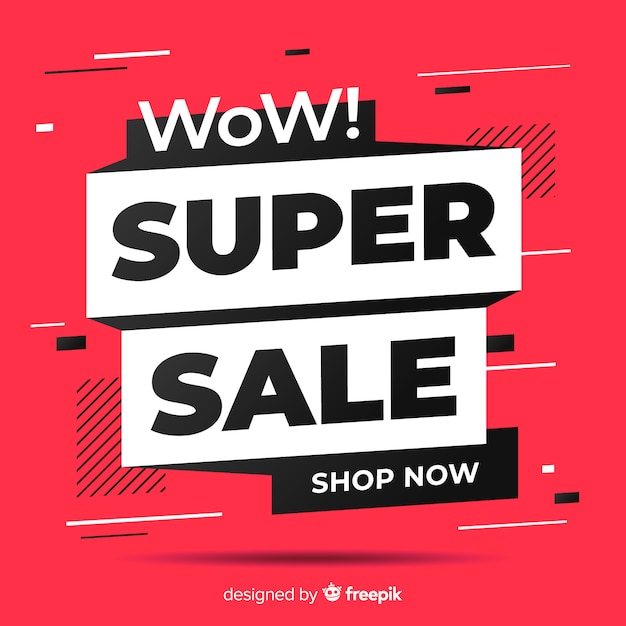 Sale banner in flat design