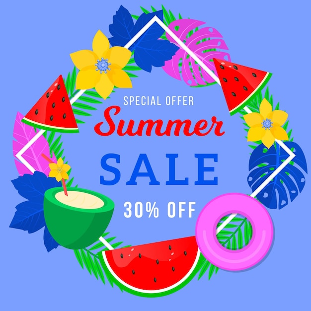 Sale banner for summer