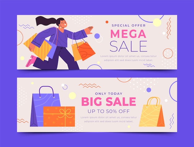 Sale banner template desin