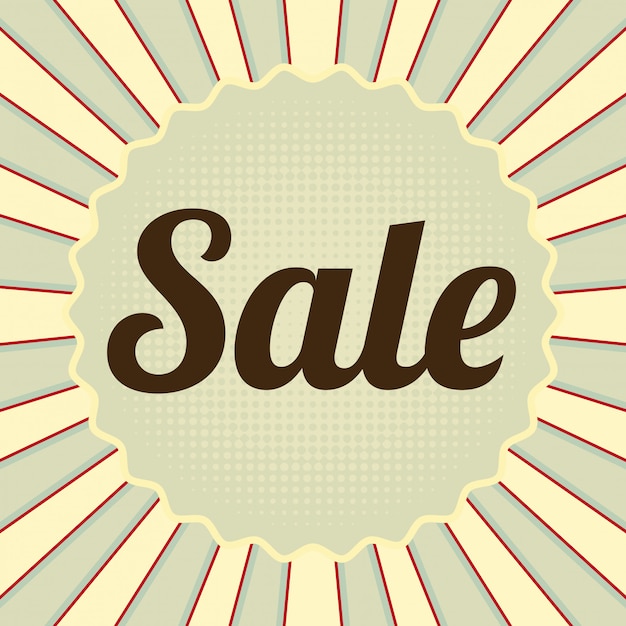 Sale banner in vintage style