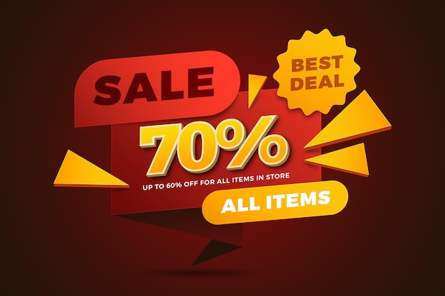 Free vector sale banner with discount