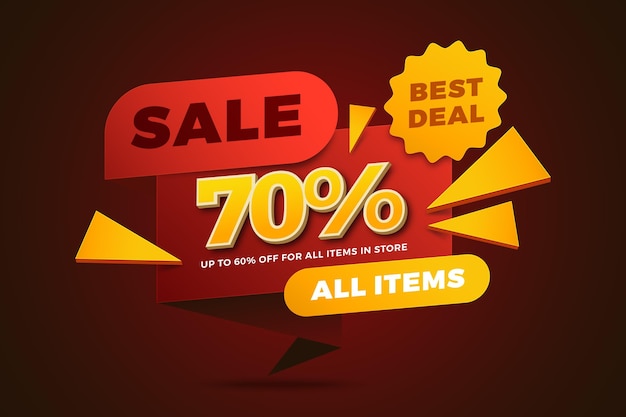 Sale banner with discount