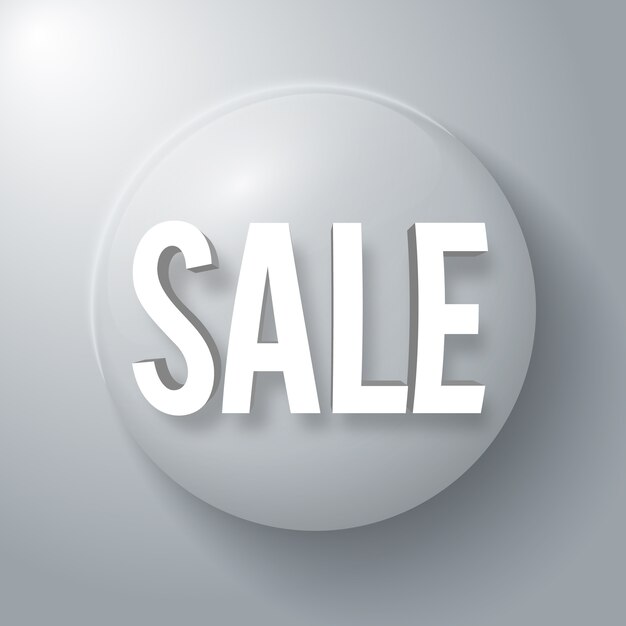 Sale banner with word in sphere