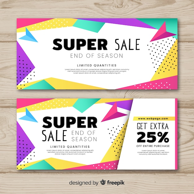 Free vector sale banner