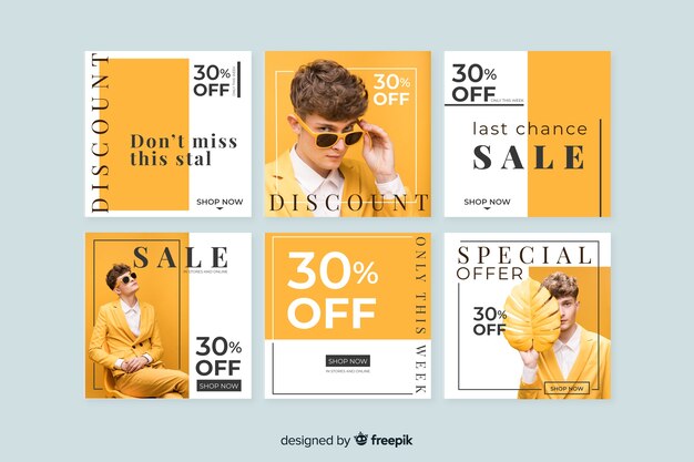 Sale banners collection for social media