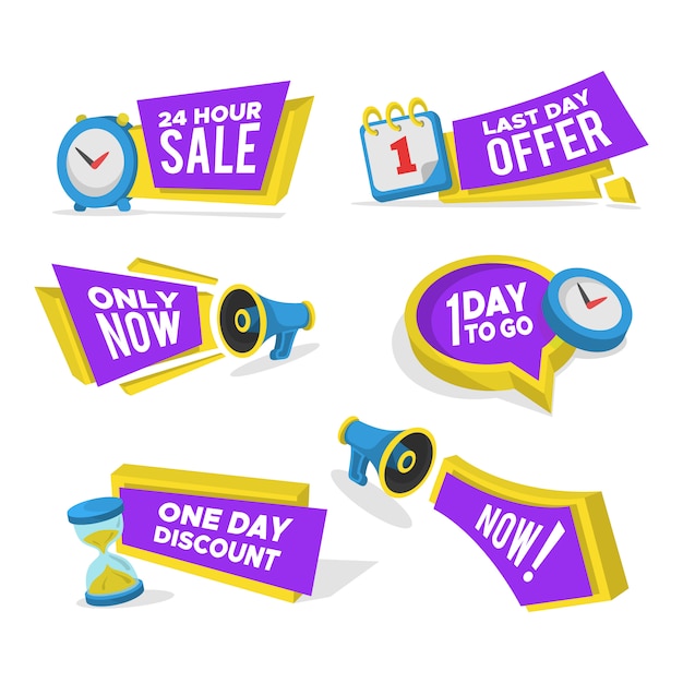 Free vector sale banners set