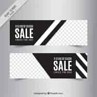 Free vector sale banners with abstract shapes