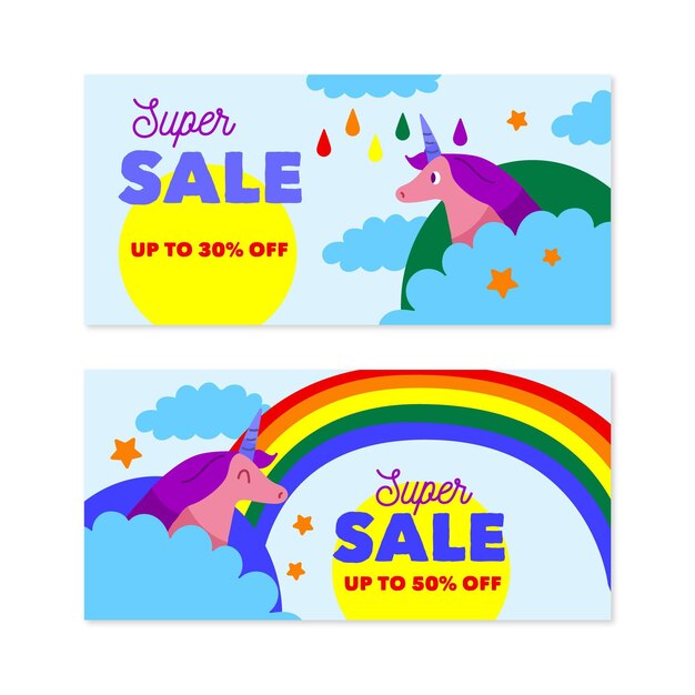 Sale discount banners designs