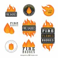 Free vector sale fire label/badge collection
