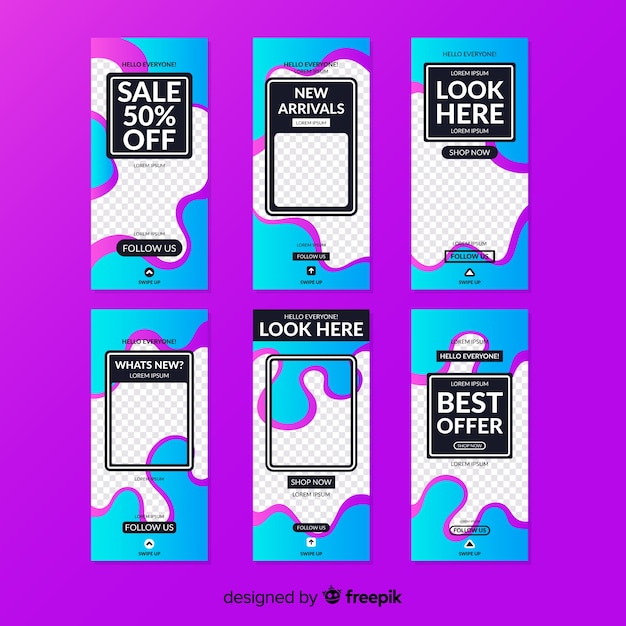 Sale instagram stories templates collection