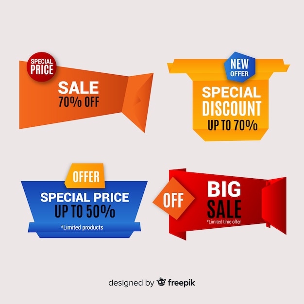 Free vector sale label collection