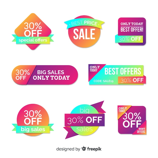Free vector sale label collection