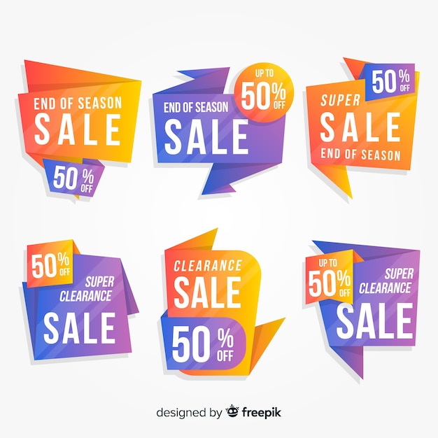 Free vector sale label collection