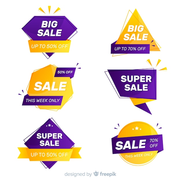 Free vector sale label collection