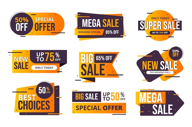 Sale label pack  with offer