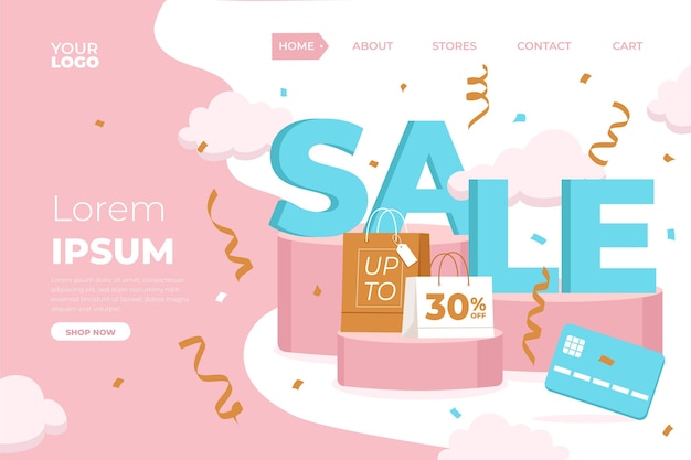 Sale landing page template