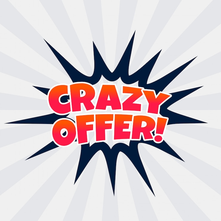 Free Vector sale and offer expression in comic style