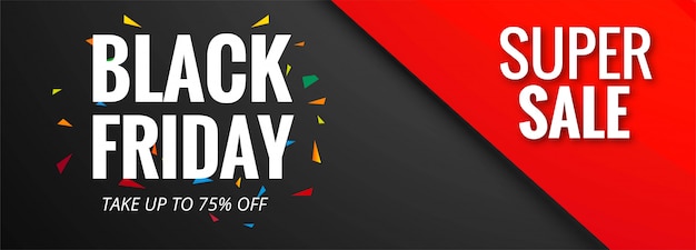 Free vector sale poster of black friday banner template