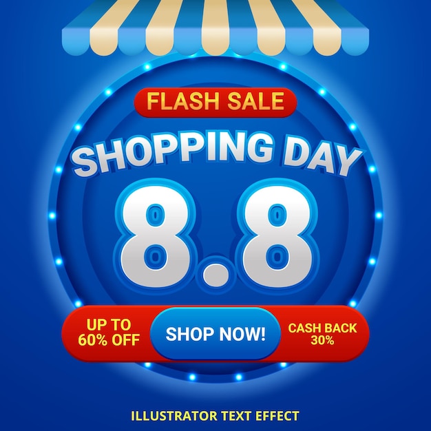 Sale poster or shopping day flyer design