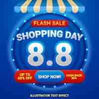 Free vector sale poster or shopping day flyer design