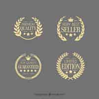 Free vector sale premium quality laurel wreath emblems