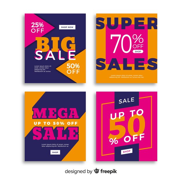 Sale promotion social media banner pack