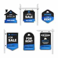 Free vector sale real estate sign collection