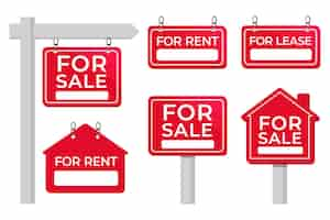 Free vector sale real estate signs collection