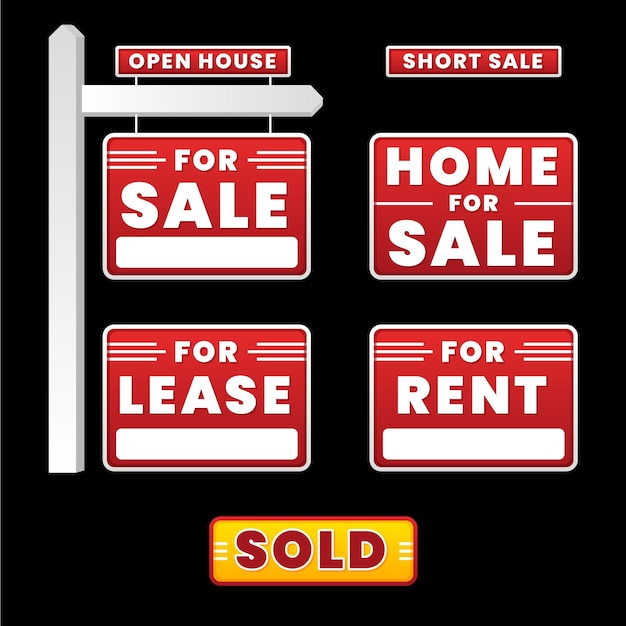 Знаки продажи недвижимости