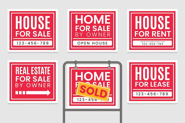 Free vector sale real estate signs