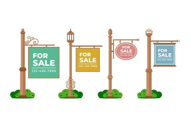 Sale real estate signs