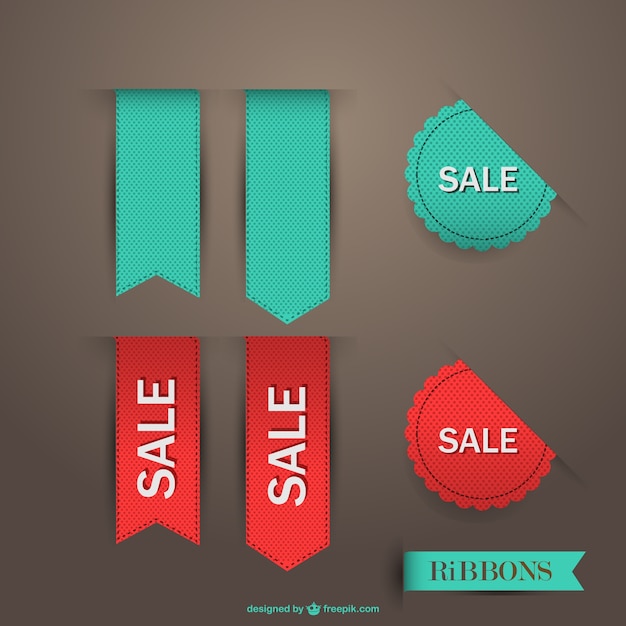 Sale ribbon vector