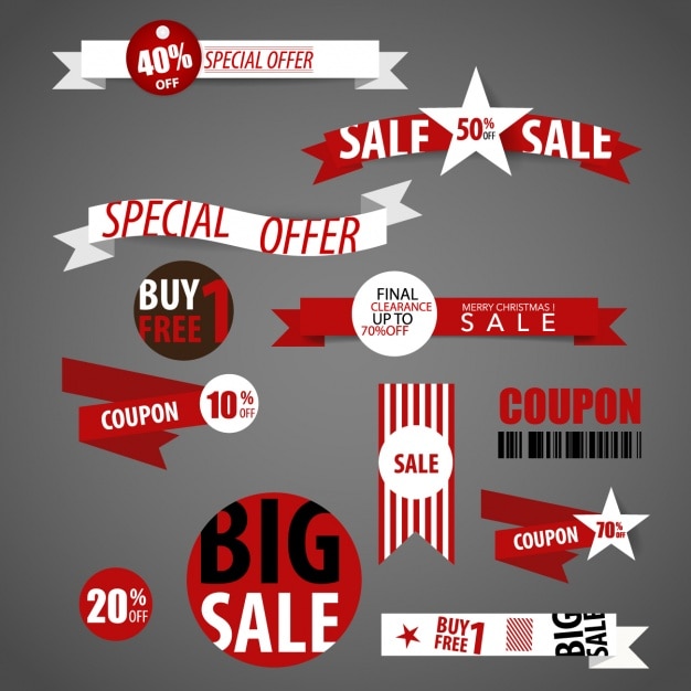 Free vector sale ribbons collection