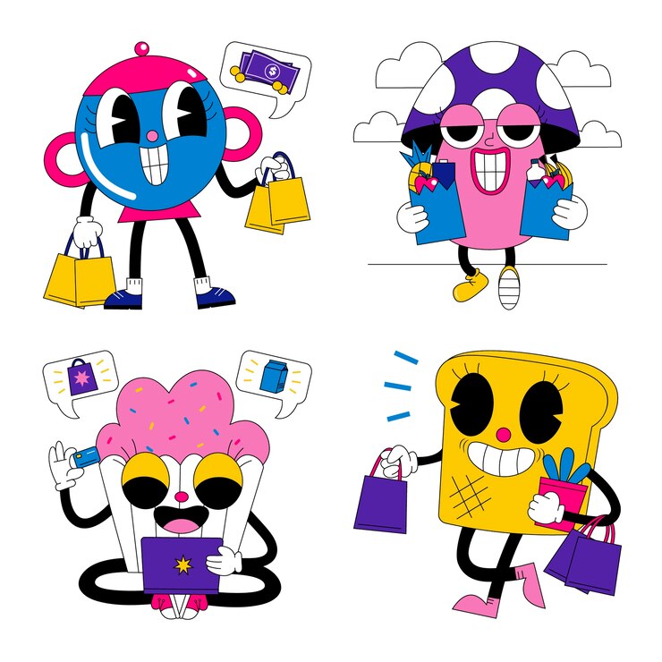 무료 Vector 판매 및 쇼핑 스티커 컬렉션