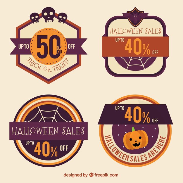 Sale stickers vintage halloween