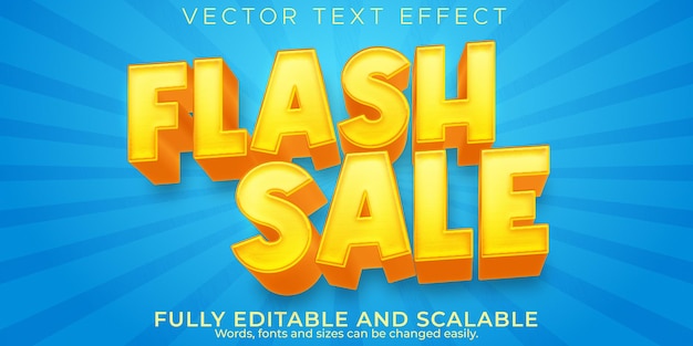 Sale text effect, editable cartoon and kids text style