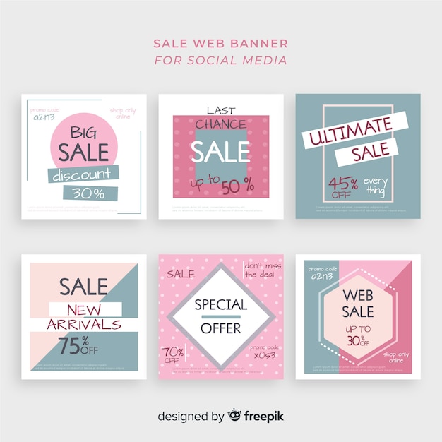 Sale web banner collectio