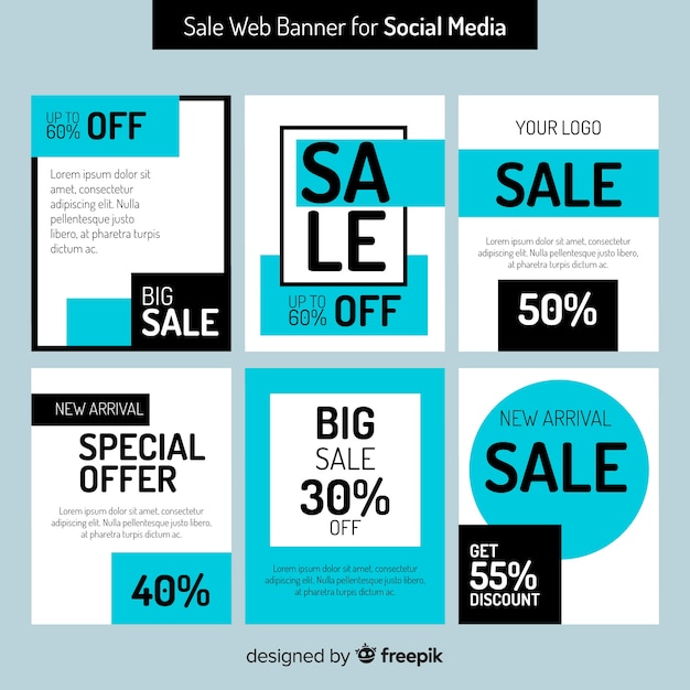 Sale web banner collection por social media