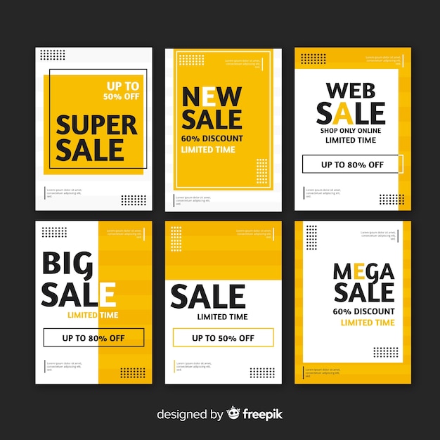 Free vector sale web banner collection