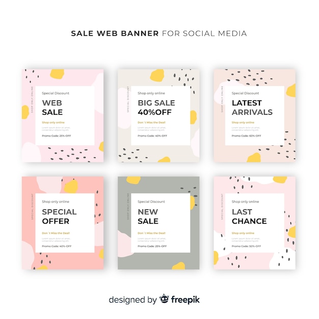 Sale web banner for social media