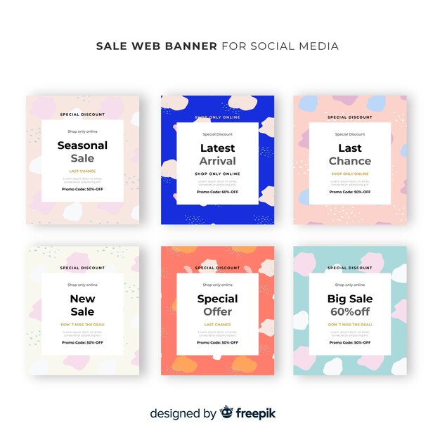 Sale web banner for social media