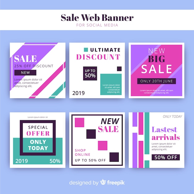 Sale web banner for social media