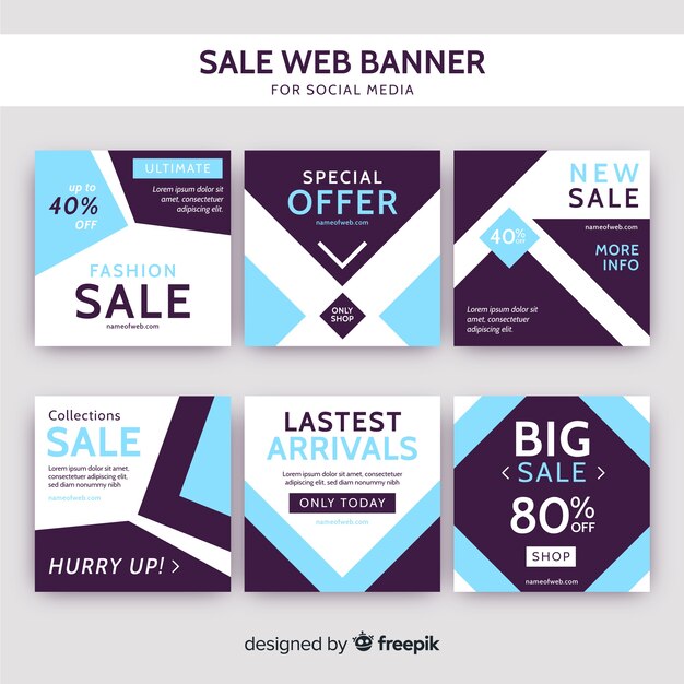 Sale web banner for social media